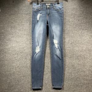 Judy Blue Jeans 8327 Women's 3/26 Distressed Denim Stretch Made In USA
